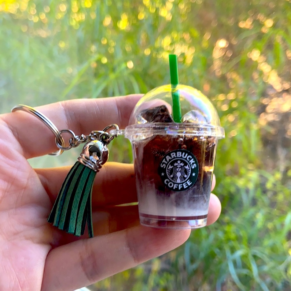 Handmade Starbucks Inspired Tumbler Keychain New